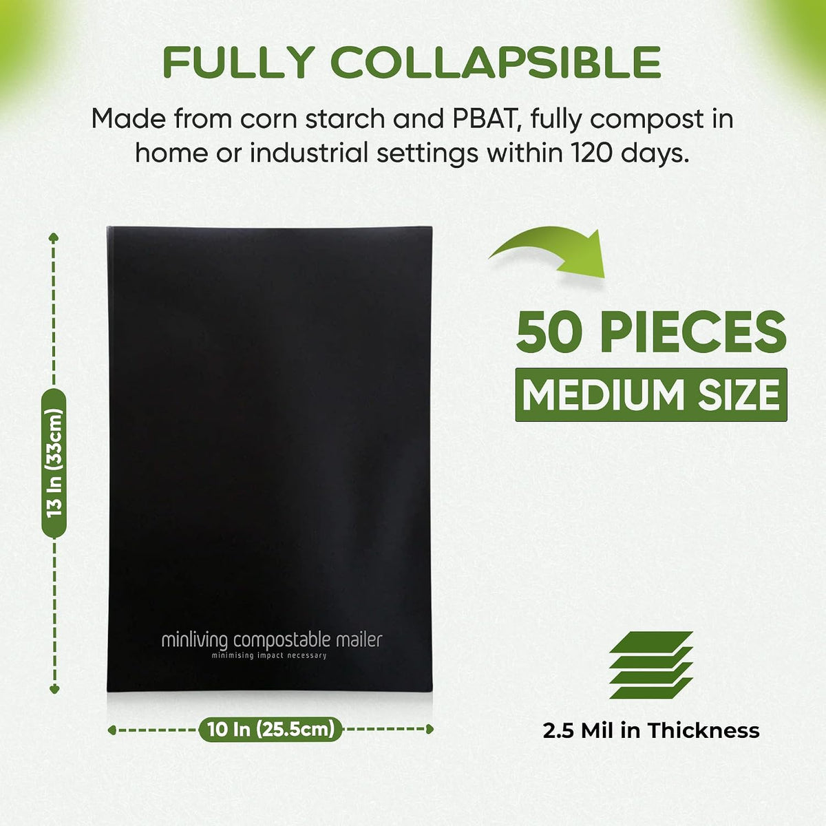 Compostable Mailers – Medium 10" x 13"