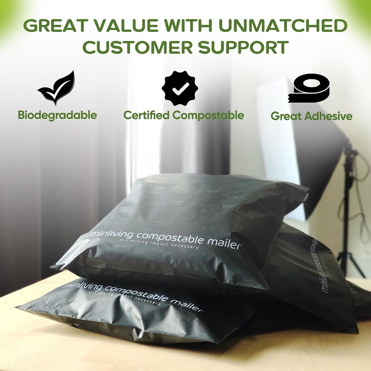 Compostable Mailers – Large 14.9" x 19"