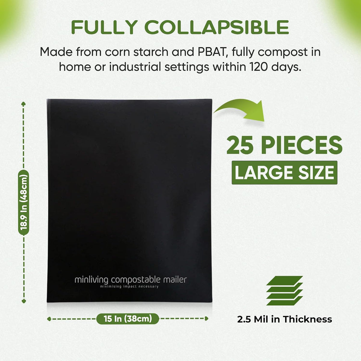 Compostable Mailers – Large 14.9" x 19"