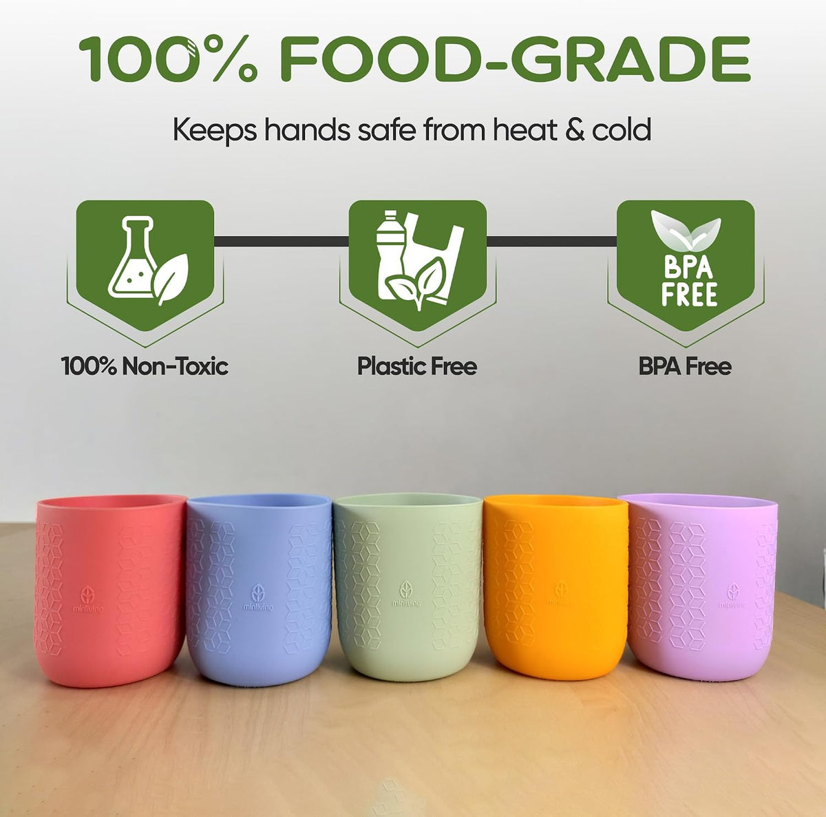minliving silicone sleeves 16oz Wide Mouth – Spring Summer