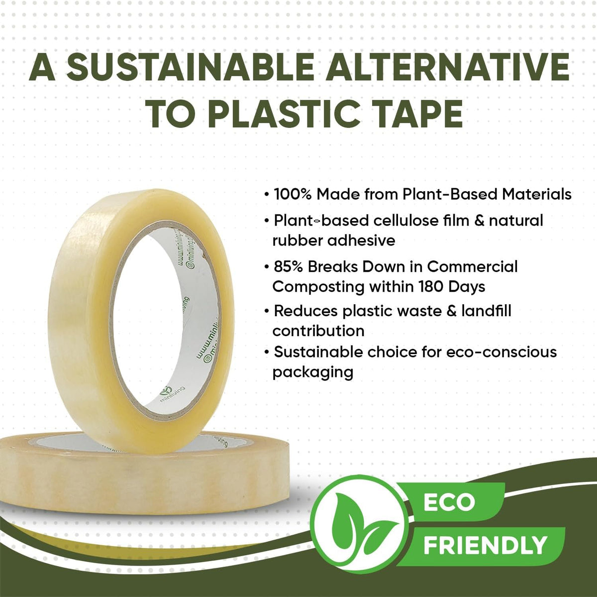 Biodegradable Packing Tape – Clear 3/4" x 70 yd