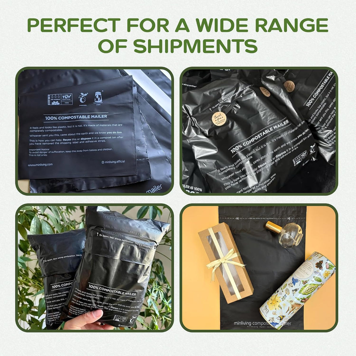 Compostable Mailers – Medium 10" x 13"