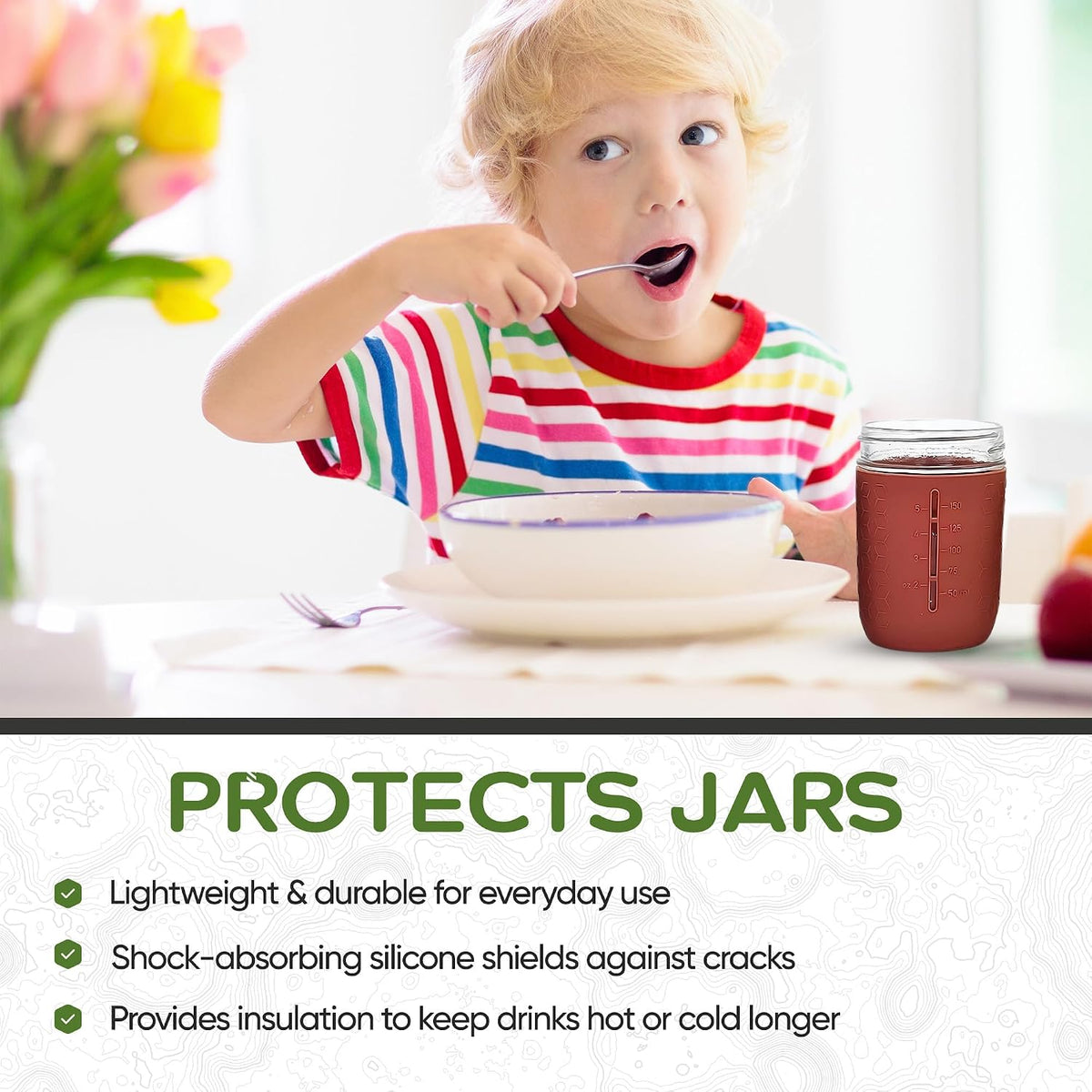 minliving silicone sleeves 8oz Regular Mouth – Neutral
