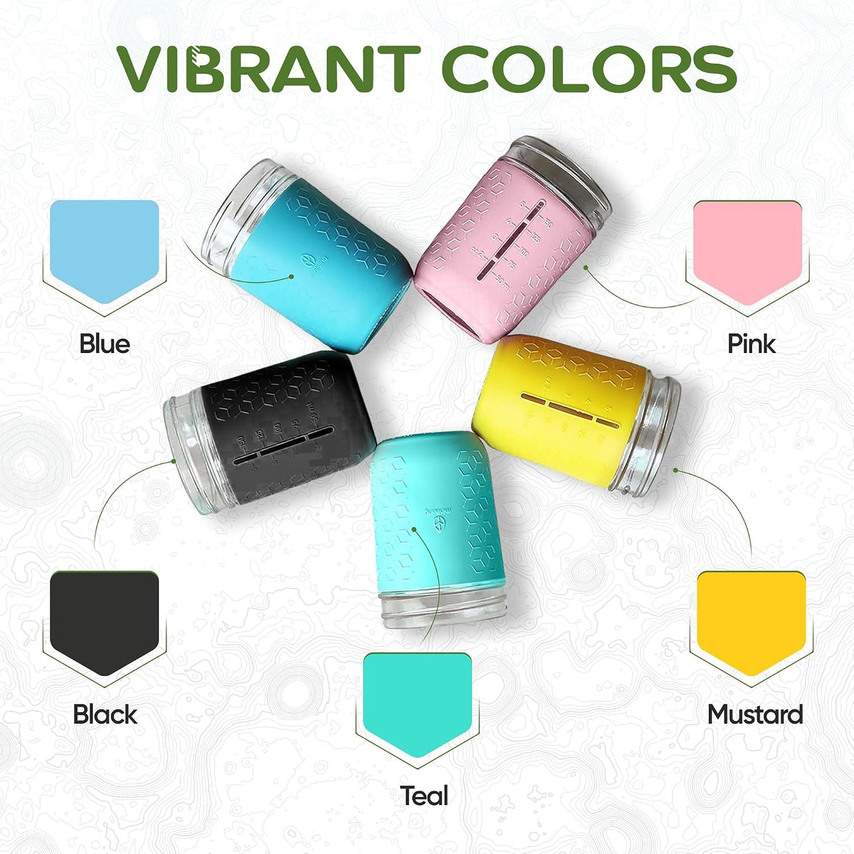 minliving silicone sleeves 8oz Regular Mouth – Multicolor