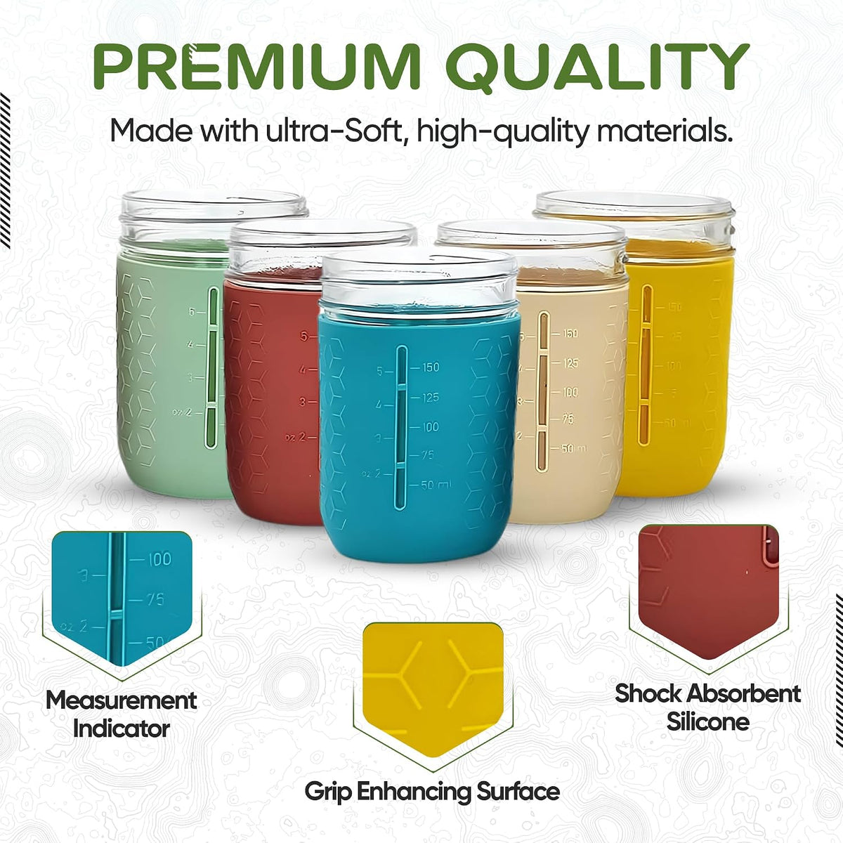 minliving silicone sleeves 8oz Regular Mouth – Neutral