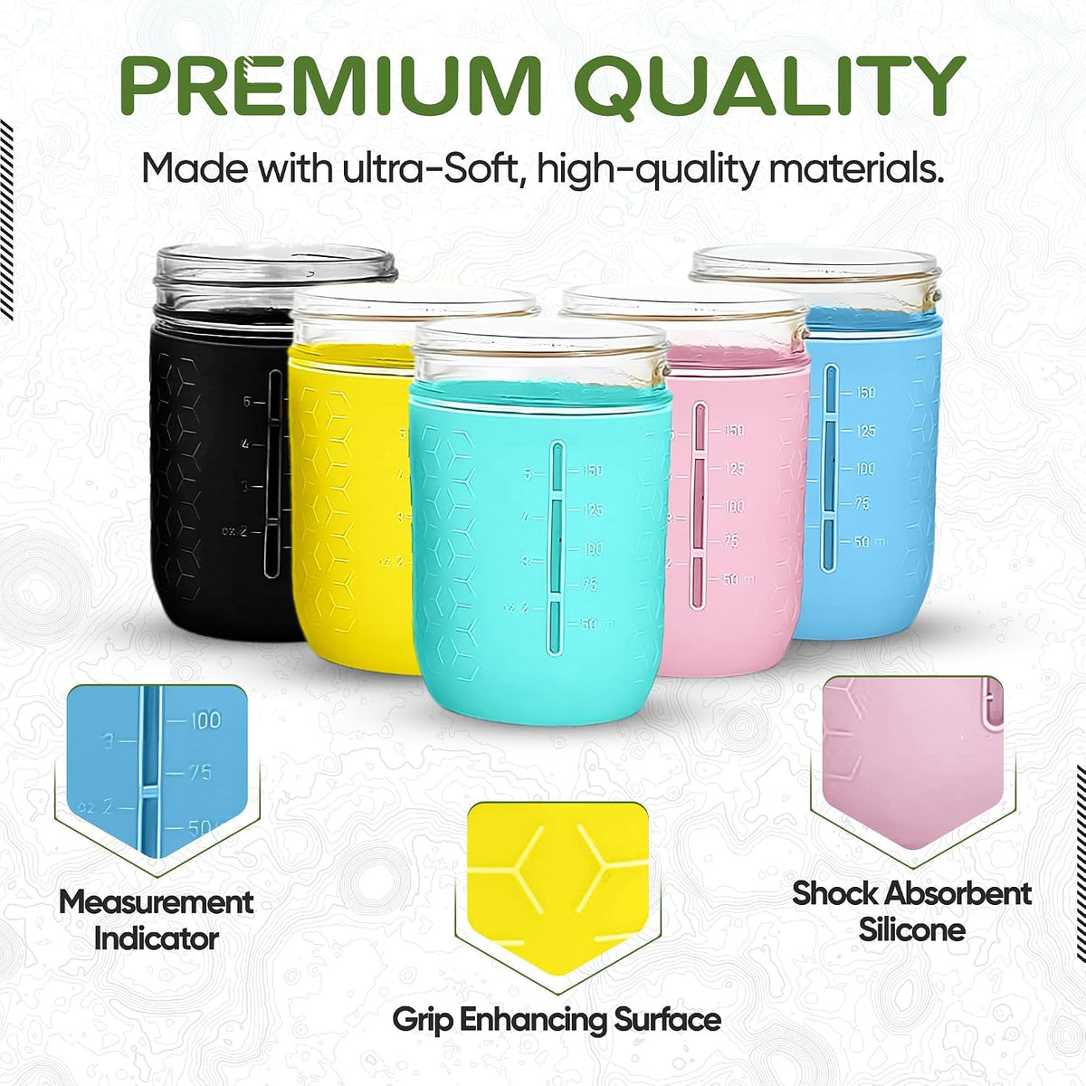 minliving silicone sleeves 8oz Regular Mouth – Multicolor