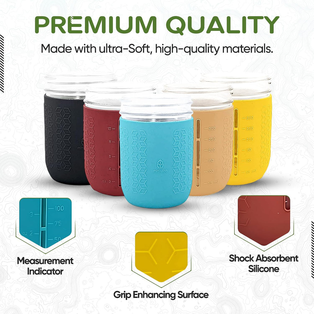 minliving silicone sleeves 16oz Wide Mouth – Autumn Winter